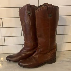 Frye Melissa Button Leather Riding Boots size 9B
